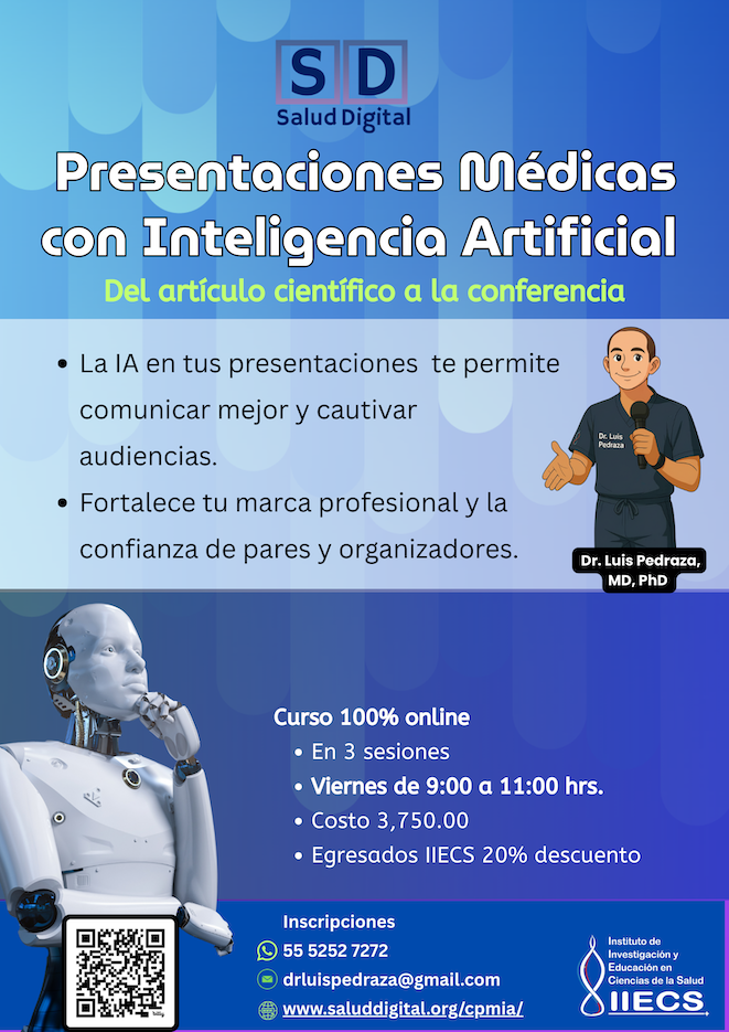 Presentaciones Médicas con Inteligencia Artificial en Salud. Gratis